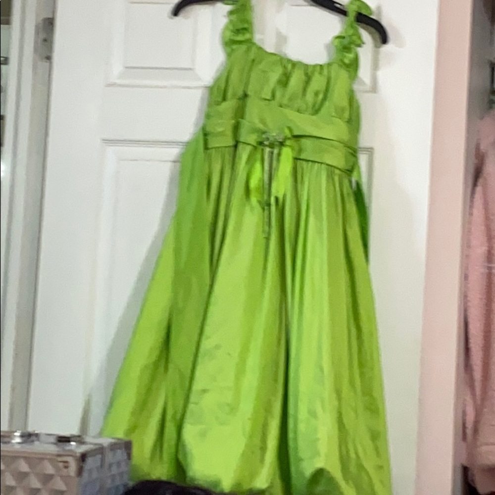Green Flowy Tea Party Dress